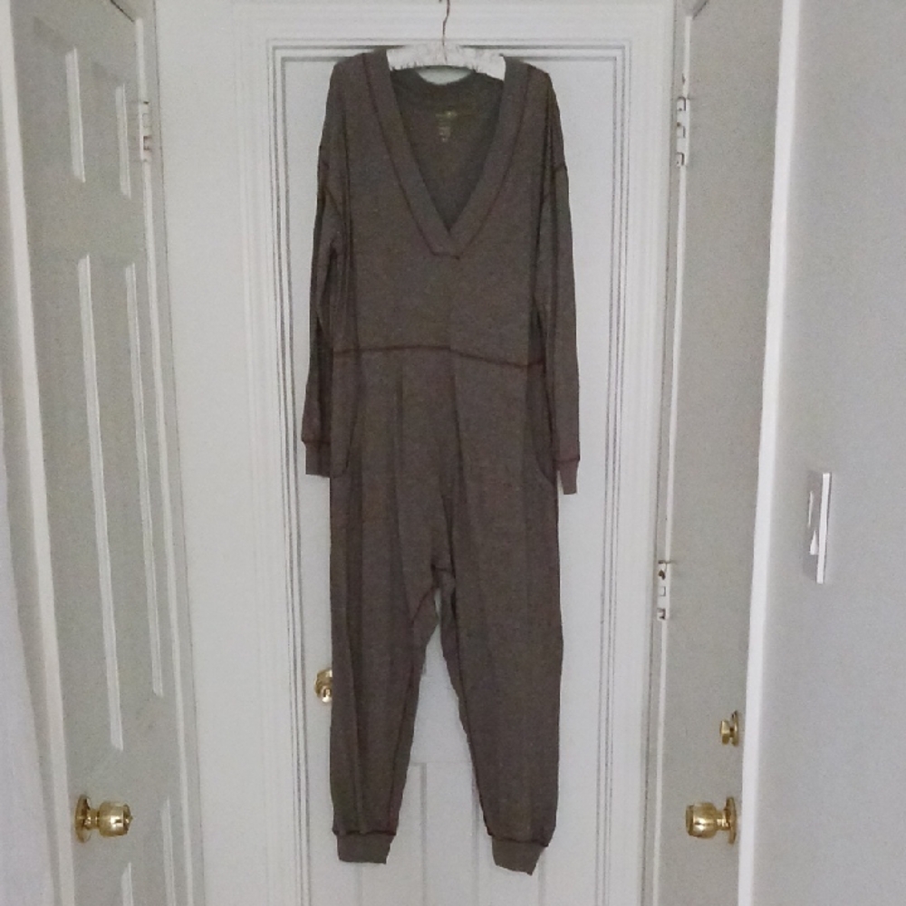 NATURAL LIFE Toast/Grey Jumpsuit